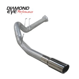 Ford F250 Performance Exhaust - Single - Diamond Eye Performance - DPF Back Single Aluminized - `11-`14